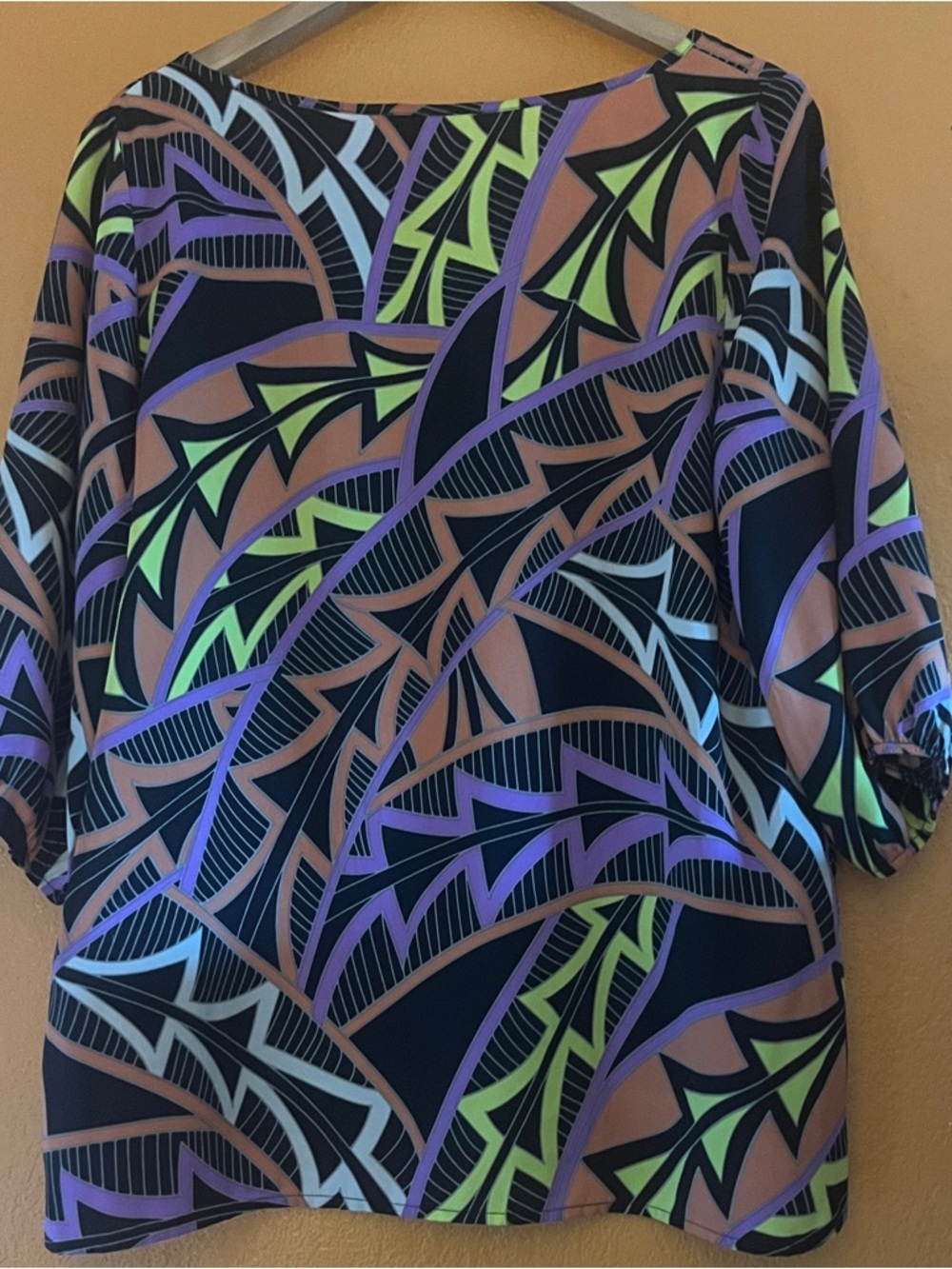 Gibson Multi-Color Abstract V-Neck Tunic - Picture 2 of 4